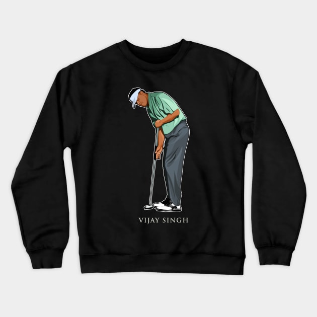 Vijay Singh Golf Legends Crewneck Sweatshirt by RunAndGow